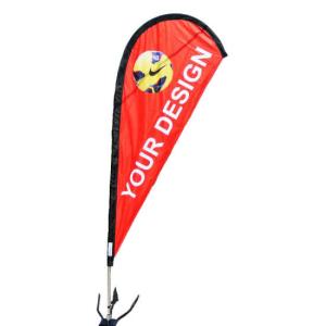 Weatherproof Polyester Teardrop Beach Flag CMYK Waterproof