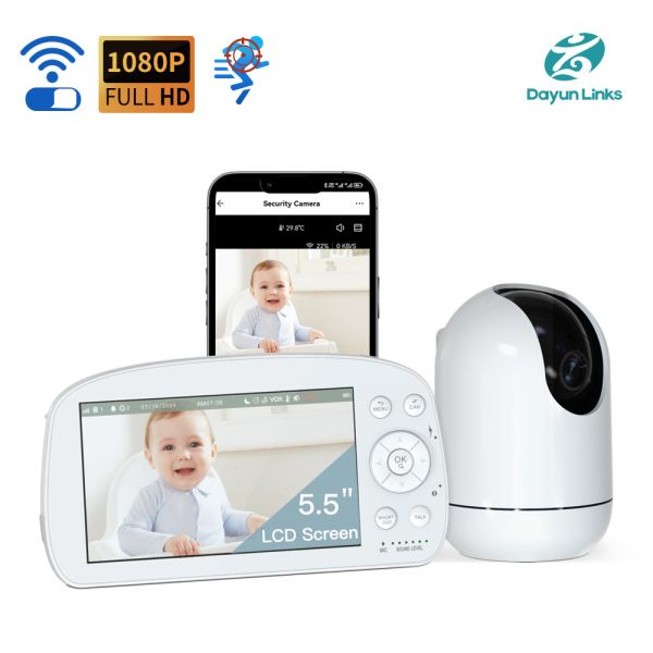 Quality 1080P Two Way Audio Video Baby Monitor Bluetooth Wifi 2.4Ghz Cry Detection wholesale