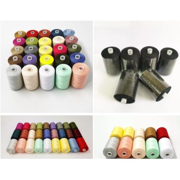 Quality Raw white 50S/3 Poly Poly Core Spun Sewing Thread For Leather Products wholesale