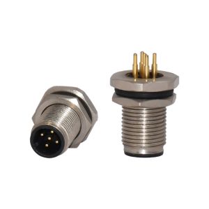 M12 Waterproof Connector with Temperature Range -25°C to +85°C Rated Voltage