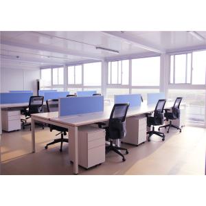 2 Floors Flat Pack Portable Storage Containers Office Center Steel Door With