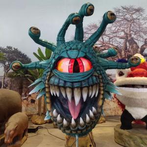 Handmade Lifelike Animatronic Dragons Simulation Beholder Sculpture With