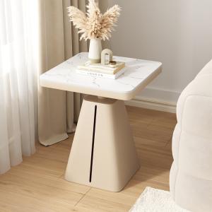 Square Marble End Table With Smooth Surface NO Storage