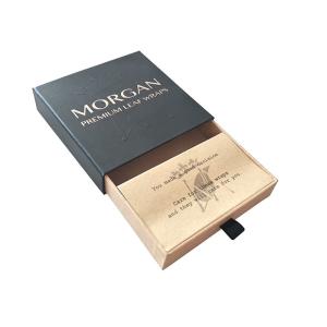 Rigid Black Sliding Paper Box Drawer Shaped With Interior Pallet Packing