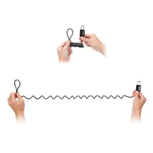 Laptop Security Anti Theft Cable Lock With Spring Spiral Lanyard Tether