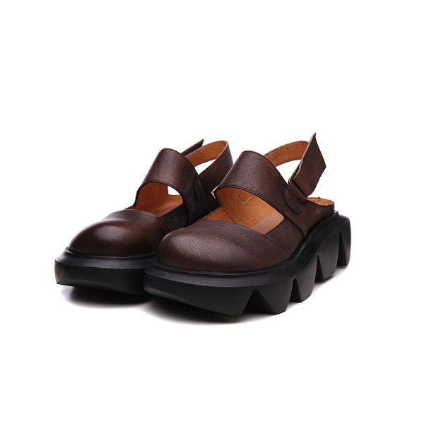 Quality S424 Thick Heel PU Foam Platform Sandals Personalized Velcro Spring And Summer New Platform Women'S Shoes Wholesale wholesale