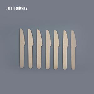 Custom Biodegradable Disposable Cutlery Wooden Compostable Flatware 140mm