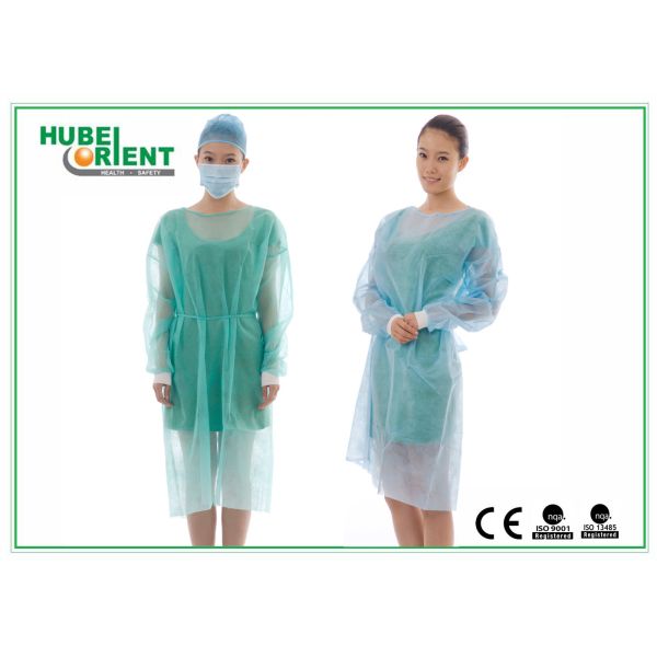 Quality Knitted Wrist Disposable PP PE Medical Isolation Gown For Personal Care wholesale