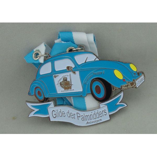 Quality Customized Blue Ribbon Medals , Soft Enamel Zinc Alloy Deloitte Medals wholesale