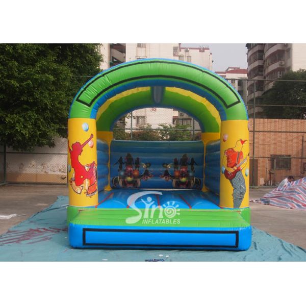Quality 5x4 mts outdoor Let's party kids inflatable bouncy castle made with 610g/m2 pvc tarpaulin wholesale