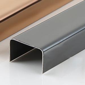 304 8mm 12mm Stainless Steel Tile Trim Edge Titanium U Shaped SS Profile