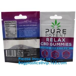 Custom Logo Printed Mylar Bag, Various Color Clear Window Bag, Zip lockk