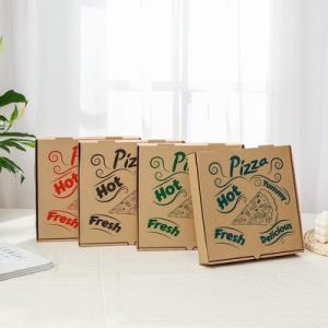 CE SGS Disposable Plain Pizza Takeaway Boxes 12 Inch Kraft Paper CMYK Printed
