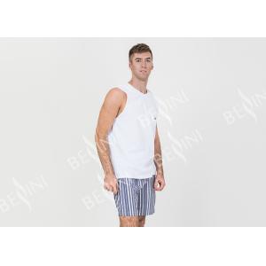 White Homestyle Mens Luxury Sleepwear Xxl Short Pajamas Functional Placket Side