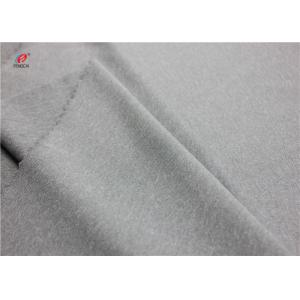 Melange Single Jersey 90 Polyester 10 Spandex Fabric , Grey Swimsuit Fabric