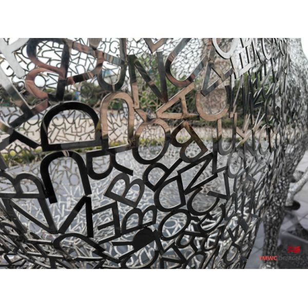 Welding Technique Stainless Steel Horse Sculpture for Urban Art Installation in Europe