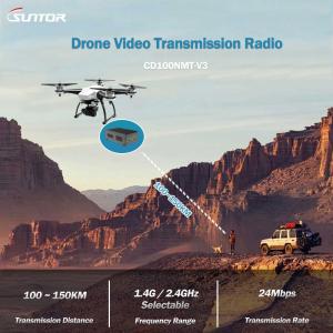 CD100NMT Long-range COFDM Transmitter for UAV/ Drone, Dual-Antenna MIMO Design,