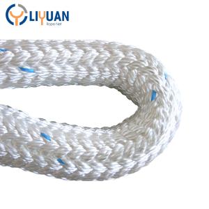 UHMWPE/Polyester 8/12 Strand Braided Mooring Rope for Customer Requirements