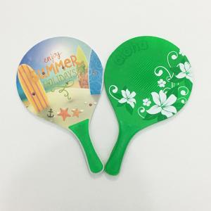 Polyester Wood Beach Racket Customized 38x24cm PU Wooden Beach Rackets