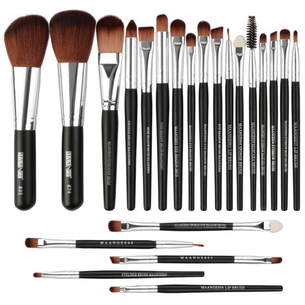 High quality Wood Handle Makeup Brushes Fan Brush best make up brush