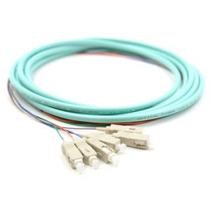 Indoor Fiber Optic Pigtail SC APC UPC Single Multimode Aqua LSZH
