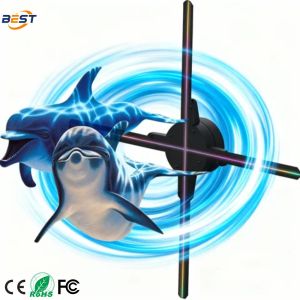 Cheap LED Hologram Fan with 768 LED Lamp Beads 3740nit Brightness and 176° Viewing Angle for Indoor Applications for sale