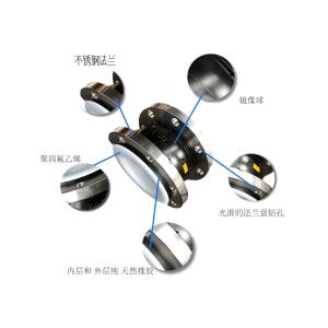 Sturdy Ss304 Flange Epdm Ptfe Lined Rubber Expansion Joint For 1.0 2.5 MPa Work