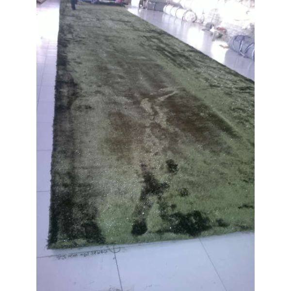 Muslim Big size 4x25m Polyester Silk Mixed With Microfiber Shaggy Rug Shining