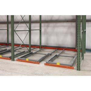 Gravity Movable Push Back Pallet Racking For Cold Warehouse Storage