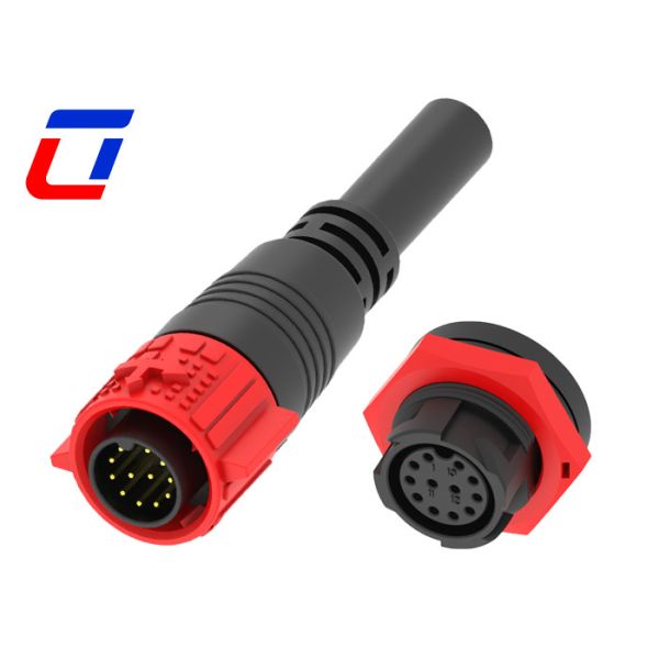 Quality Pre Cable IP67 Waterproof Connector 12 Pin Gold Plated Wire Connectors wholesale