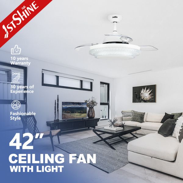 Speed 3-Blade Hidden Blade Ceiling Fan with 10- and 3000K/4000K/6000K Color