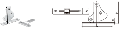 Garage Door Security Slide Latch Lock Hardware Rotating Self Adjusting Silver Outer Steel
