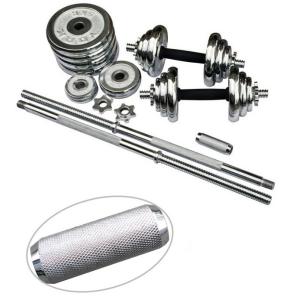 50kg chrome adjustable dumbbell barbell sets for weight training sale