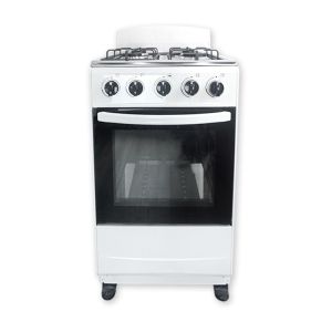 China 4 Burner Free Standing Oven 50cm White Stainless Steel Oven With Grill For Household on sale