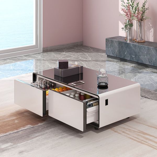 Smart Coffee Table Refrigerator with Dual-Zone Temperature and Adjustable