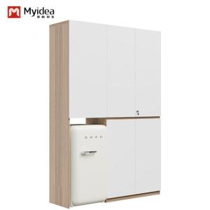 Support customization Modern Bedroom Wardrobe with Ample Storage and Hanging Rod Simple Wood Furniture Easy Assembly