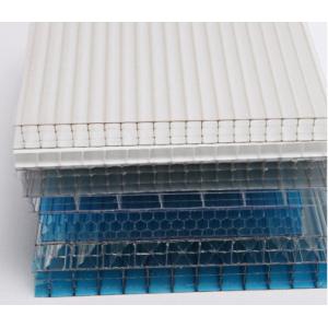 5800mm Polycarbonate Hollow Sheet Double Wall UV Coating Greenhouse PC Roofing