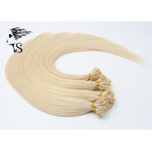 Long U Tip Pre Bonded Real Russian Blonde Hair Extensions No Shedding 7A Grade