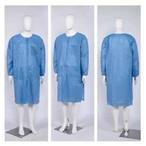 Nonwoven PP Disposable Lab Coat with Dust-Proof Micro-Porous Cloth and Zipper
