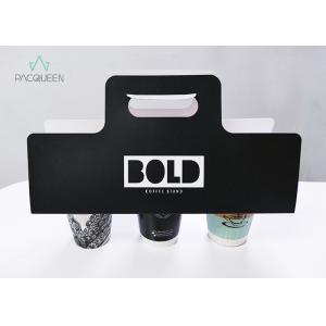 China Custom Three Paper Cup Holder With Handle Convenient Leak Proof on sale