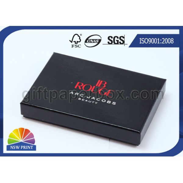 Quality Glossy Lamination Black Rigid Gift Paper Box with Paper Tray , Electronics Packaging Box wholesale