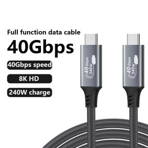 China 1m USB4 Type C Cable 40Gbps Speed 8K 60Hz Video Output 240W on sale