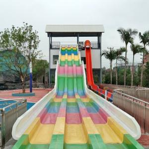 Amusement Park Rainbow Water Slide Fiberglass Pool Slide 8m UV Resistant