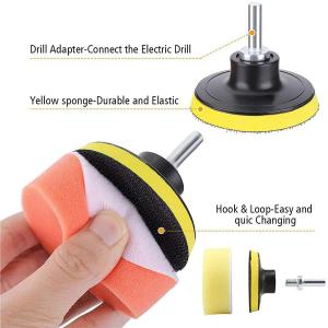 2.5cm Thick Drill Buffing Polishing Pads Wheel 14Pcs Car Buffer Kit