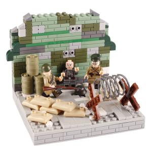 WW2 military war scene model German ranker Soviet soldier figures sandbag