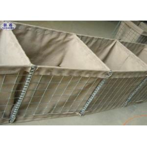 Army Hesco Bastion Barrier System Galvanized Welded Cages Sand Filled Barriers