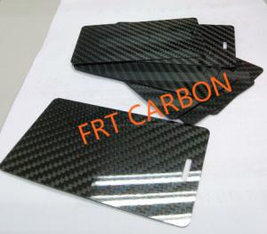 Cheap Custom Cnc Cutting Carbon Fiber Sheet 0.25mm 0.5mm 1mm  56mm 78mm For Name Card Business Card Luggage Tag for sale