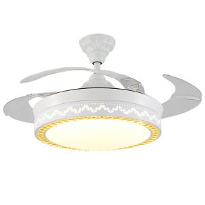 Modern Decorative 5250lm 70W White Foldable Ceiling Fan With Light For Home