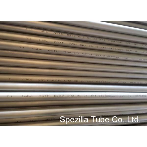 Quality ASTM B338 Welded Titanium Tubing  25.4 X 1.2 X 6000MM Size Range 6MM- 38.10MM wholesale