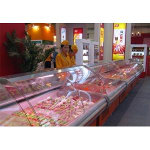 Fan Cooling Large Capacity Deli Cooler Showcase For Chicken , Beef , Dairy